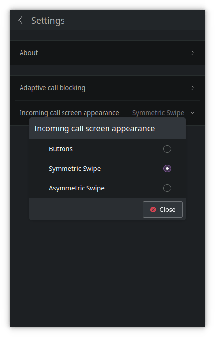 Dialer answer control settings