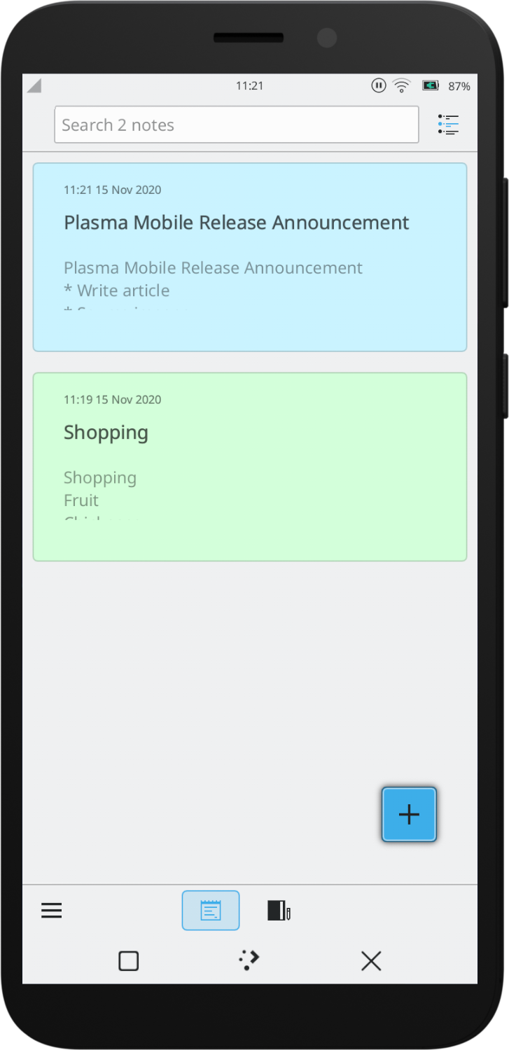 Buho, a note taking application